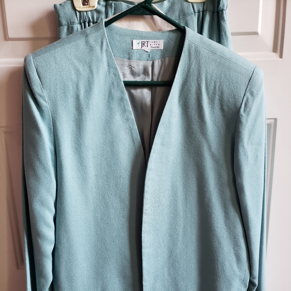 Robin's Egg Teal Skirt and Jacket Set